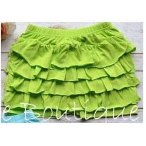 Boutique Girls 7 8 Lime Green Ruffle Shorts New